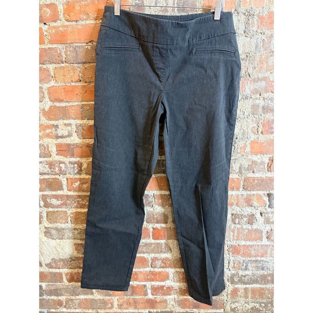 WESTBOUND • Dark Gray Denim Stretch Crop Slacks • Ladies Size 14 Regular